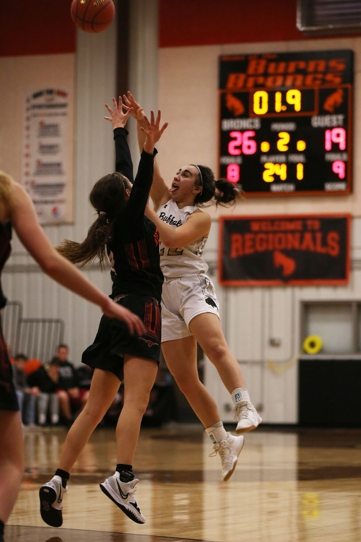 antrell Rosalez launches a shot off from outside the 3-point line